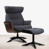 Sillones Northdeco Sill N Relax Reclinable Con Pouff Osaka