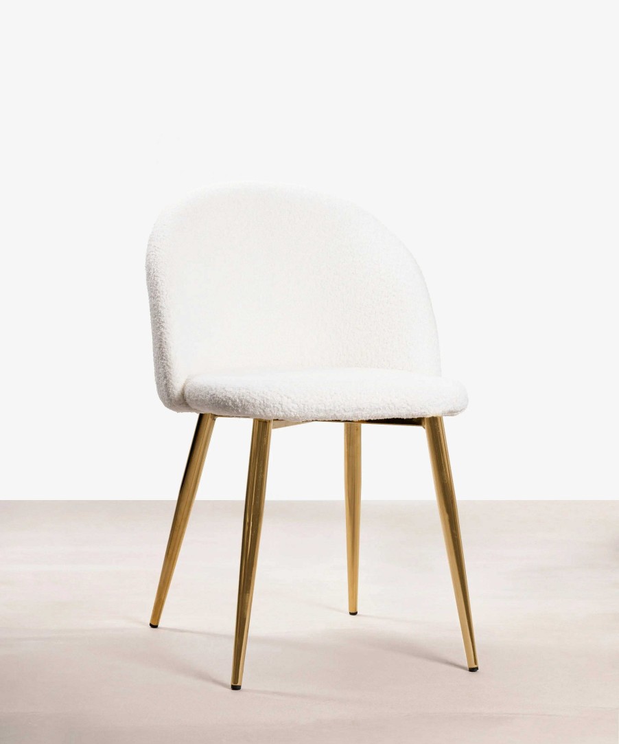 Sillas Northdeco Silla Freya Gold White