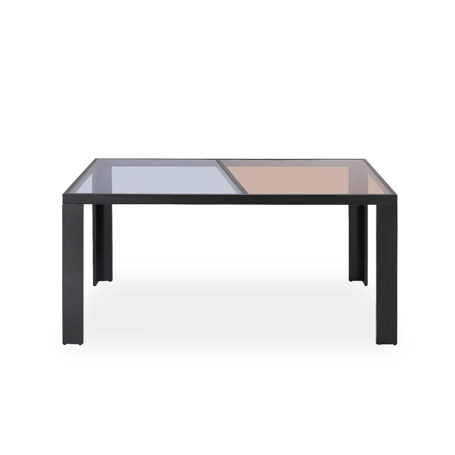 Mesas Northdeco Mesa De Comedor Rectangular De Cristal Renee