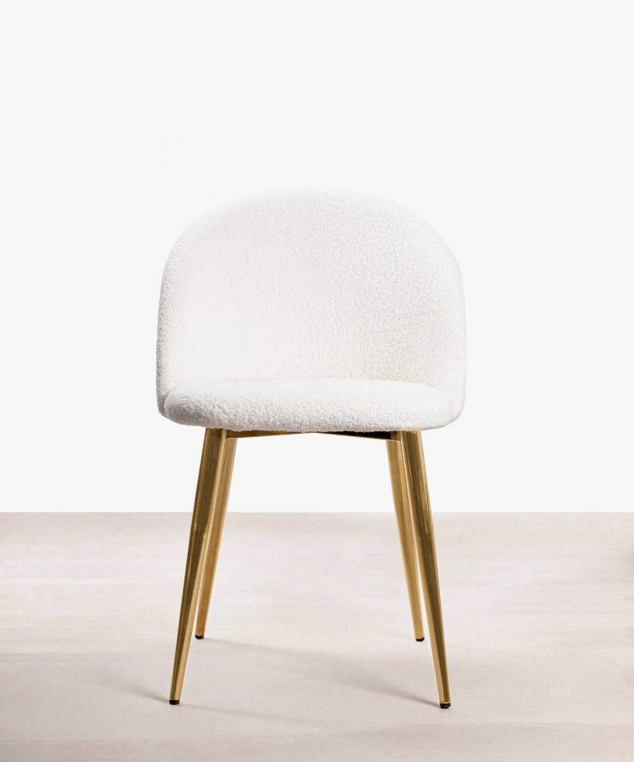 Sillas Northdeco Silla Freya Gold White