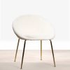 Sillas Northdeco Silla Jovick Teddy Gold Blanco